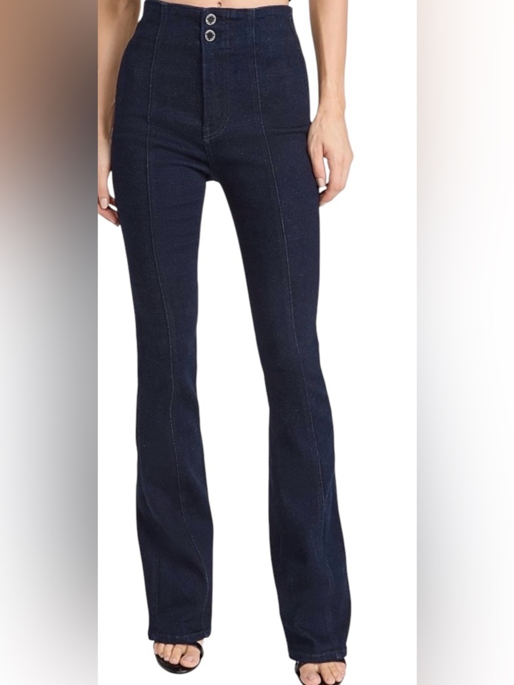 VERONICA BEARD Beverly Skinny Flare High Rise Jeans 27 Dark Indigo Denim